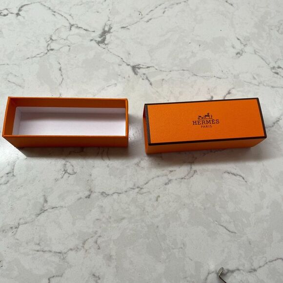 Hermes Paris Orange Cardboard Upside Storage Empty Box L 3.5"x W 1.2"x H 1" - Picture 6 of 6